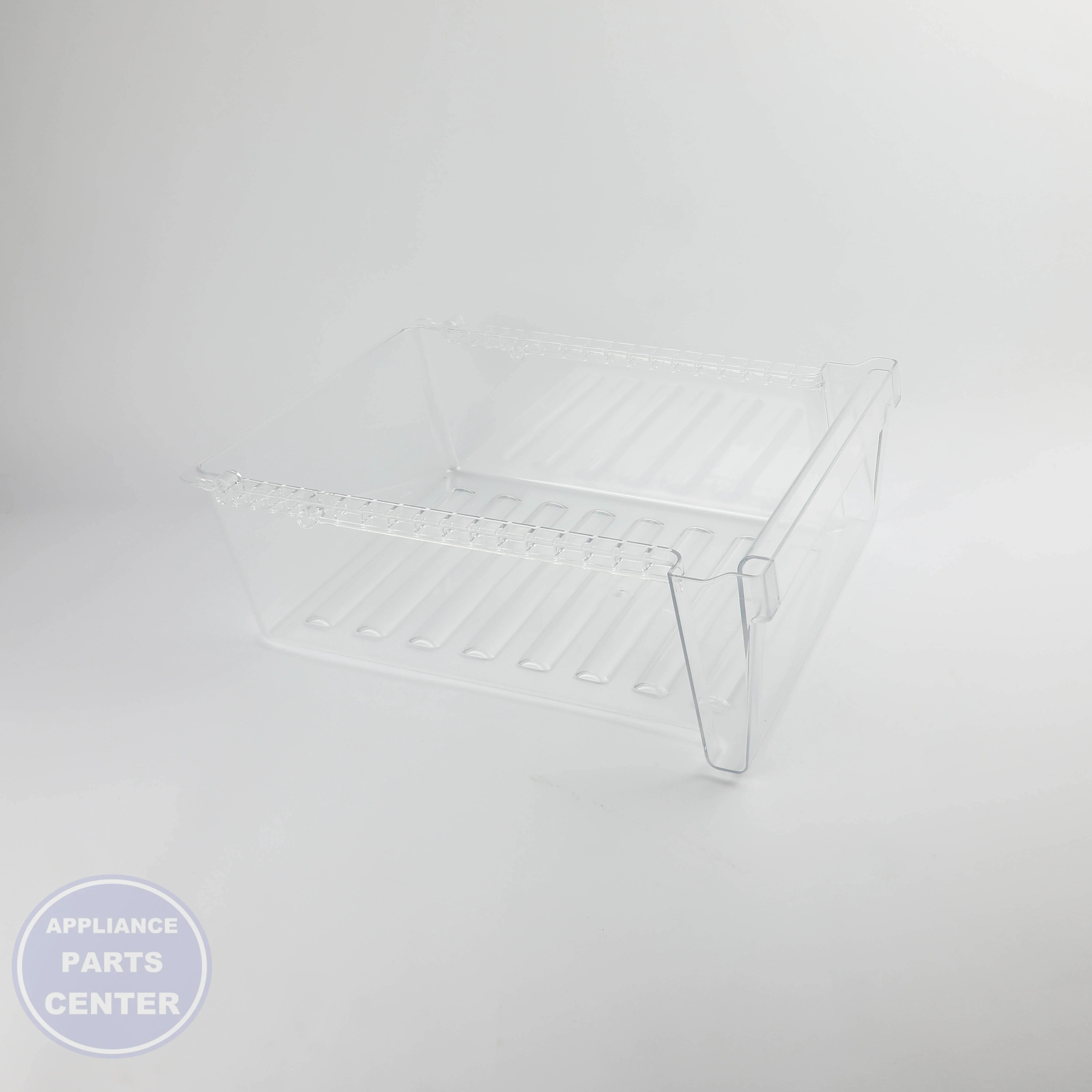 VEGETABLE DRAWER WR71X38311 - Side view with 15 lbs storage capacity