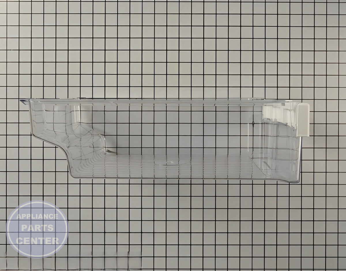 GE REFRIGERATOR SNACK PAN ASSEMBLY WR71X38331 - Detailed view of sturdy construction for lasting durability