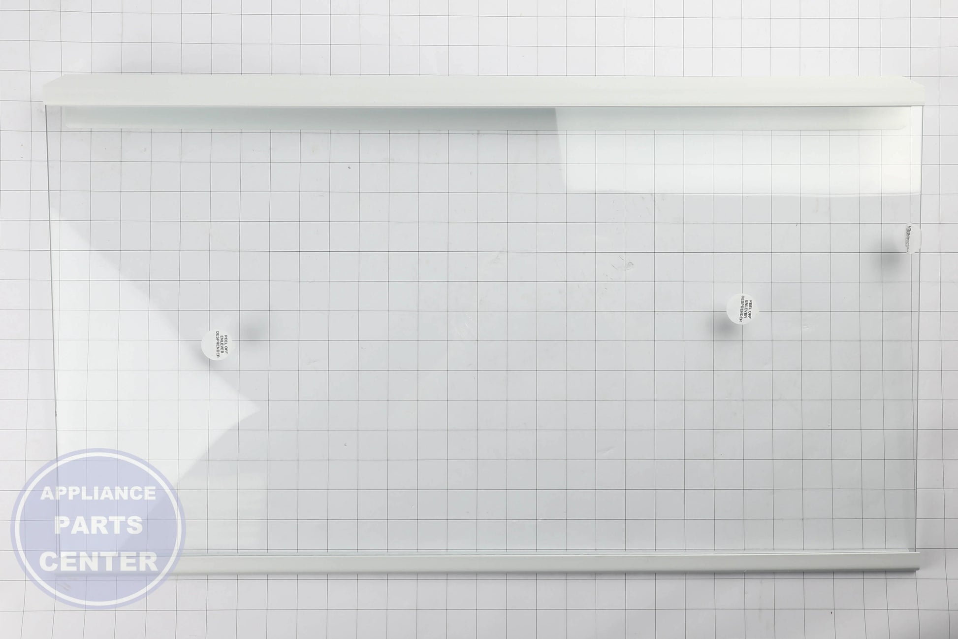 GEH FRESH FOOD GLASS SHELF 22 - Installation in GEH model showing easy mounting points