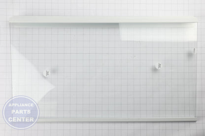 GEH FRESH FOOD GLASS SHELF 22 - Installation in GEH model showing easy mounting points