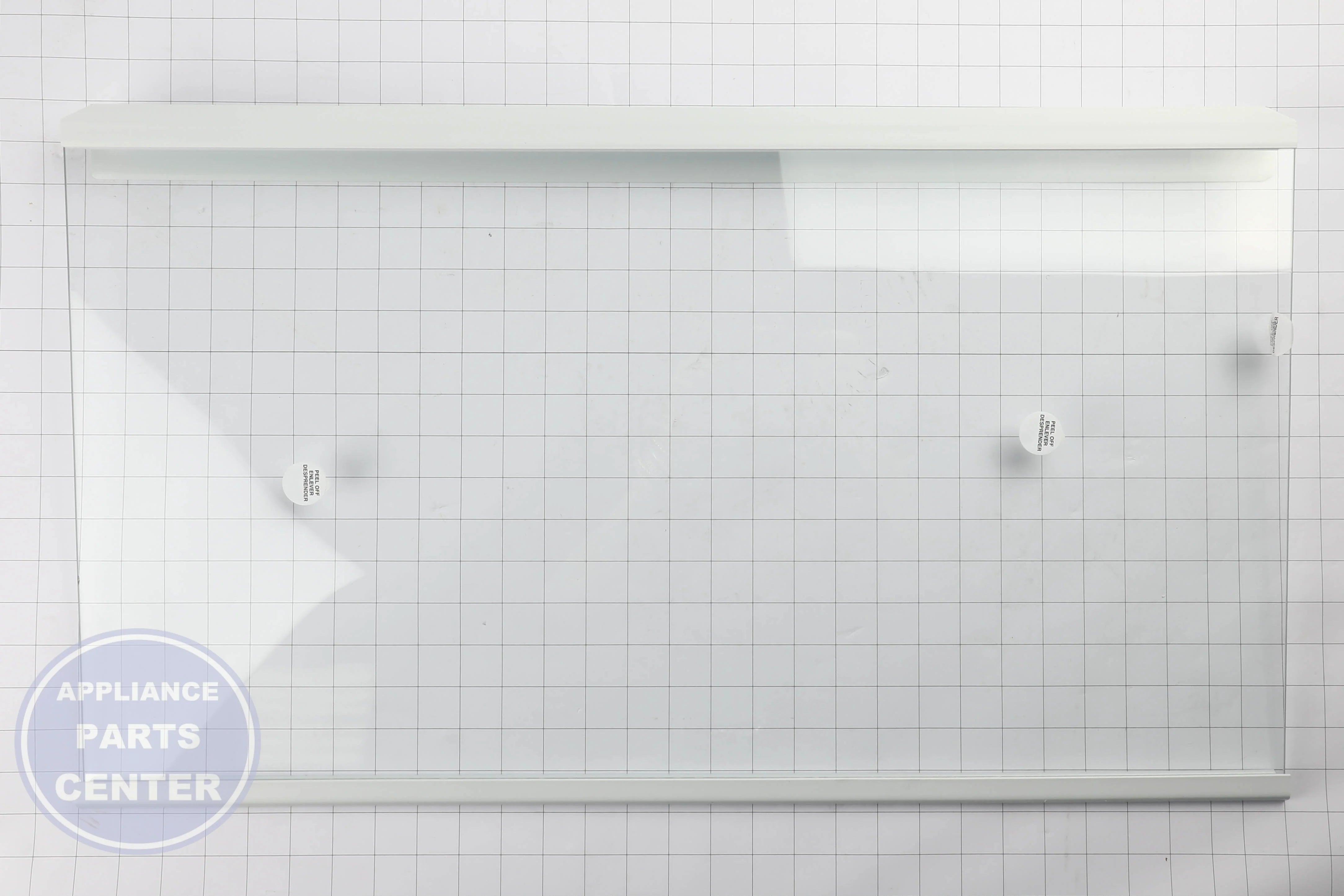 GEH FRESH FOOD GLASS SHELF 22 - Installation in GEH model showing easy mounting points