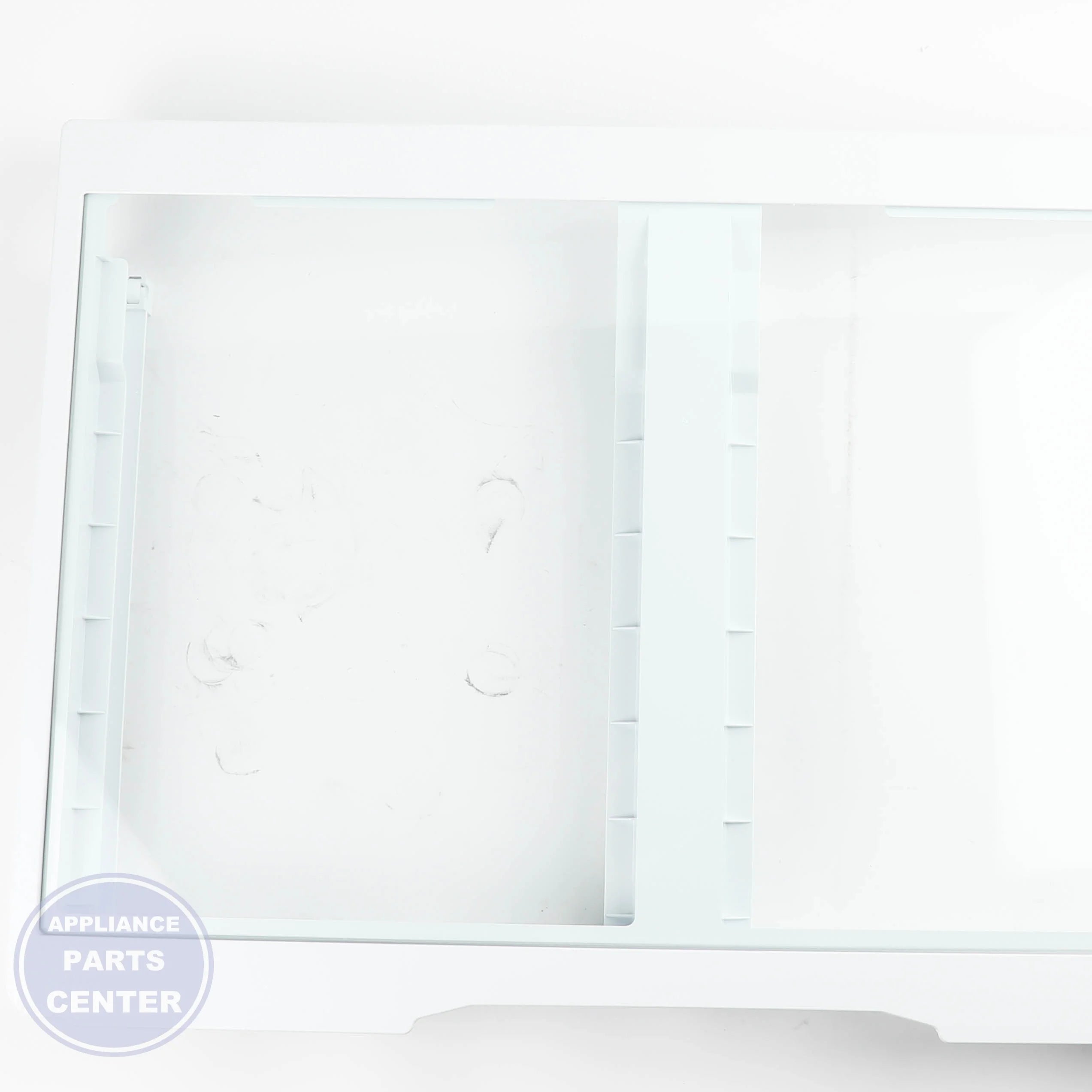 GEH VEGETABLE DRAWER COVER WITH GLASS WR71X42025 - Main view showing durable glass construction for GEH models