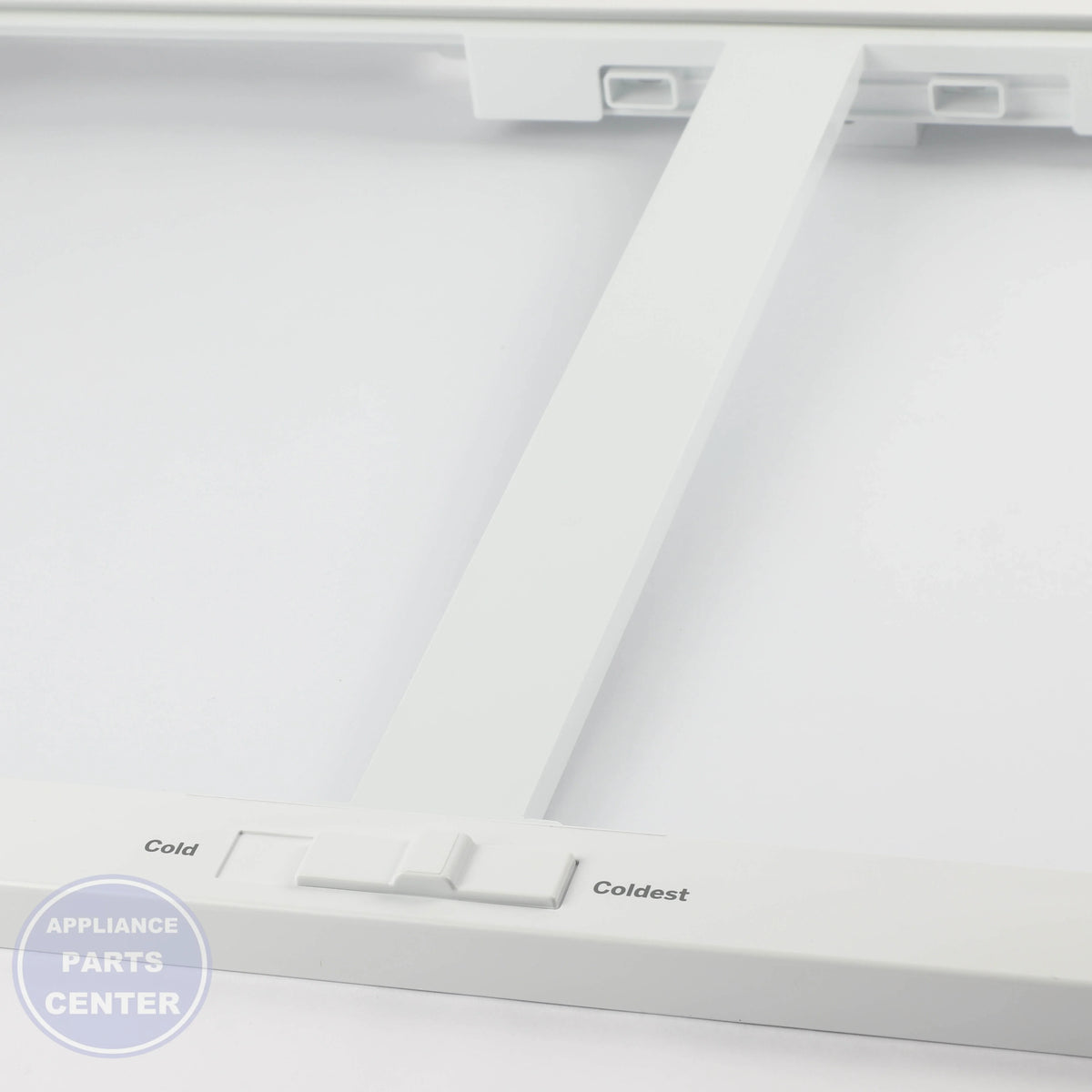 FULL-WIDTH DRAWER COVER WITH GLASS WR71X42026 - Detailed view of glass front design