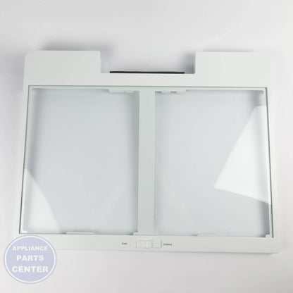 FULL-WIDTH DRAWER COVER WITH GLASS WR71X42026 - Side view with 15 lbs support capacity