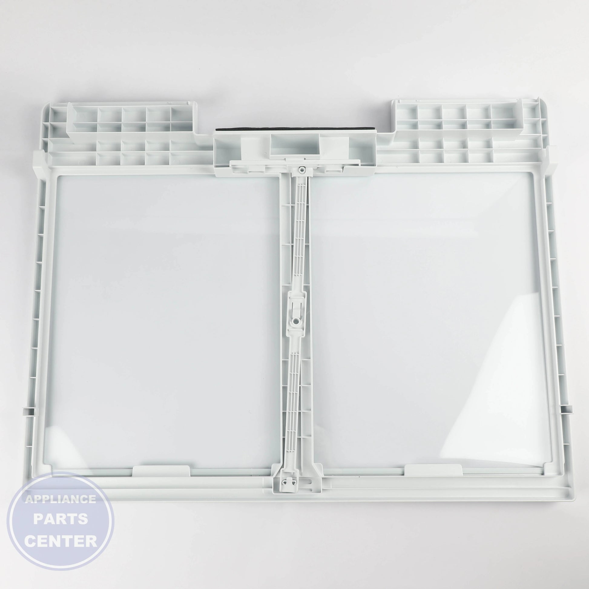 GEH FULL-WIDTH DRAWER COVER WITH GLASS WR71X42026 - Main view showing glass front for GEH models