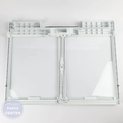 GEH FULL-WIDTH DRAWER COVER WITH GLASS WR71X42026 - Main view showing glass front for GEH models