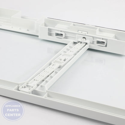 FULL-WIDTH DRAWER COVER WITH GLASS WR71X42037 - Detailed view of the high-quality glass material
