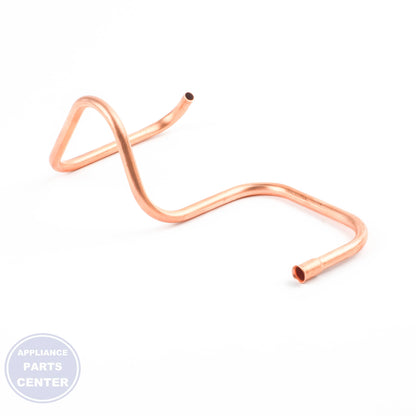 JUMPER COMPRESSOR SUCTION TUBE WR84X27946 - Side view with specific measurements