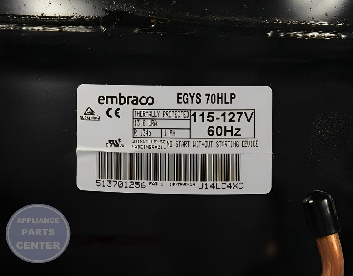 GE REFRIGERATOR HIGH SIDE ASSEMBLY WR87X20798 - Detailed view of Compressor & Sealed System