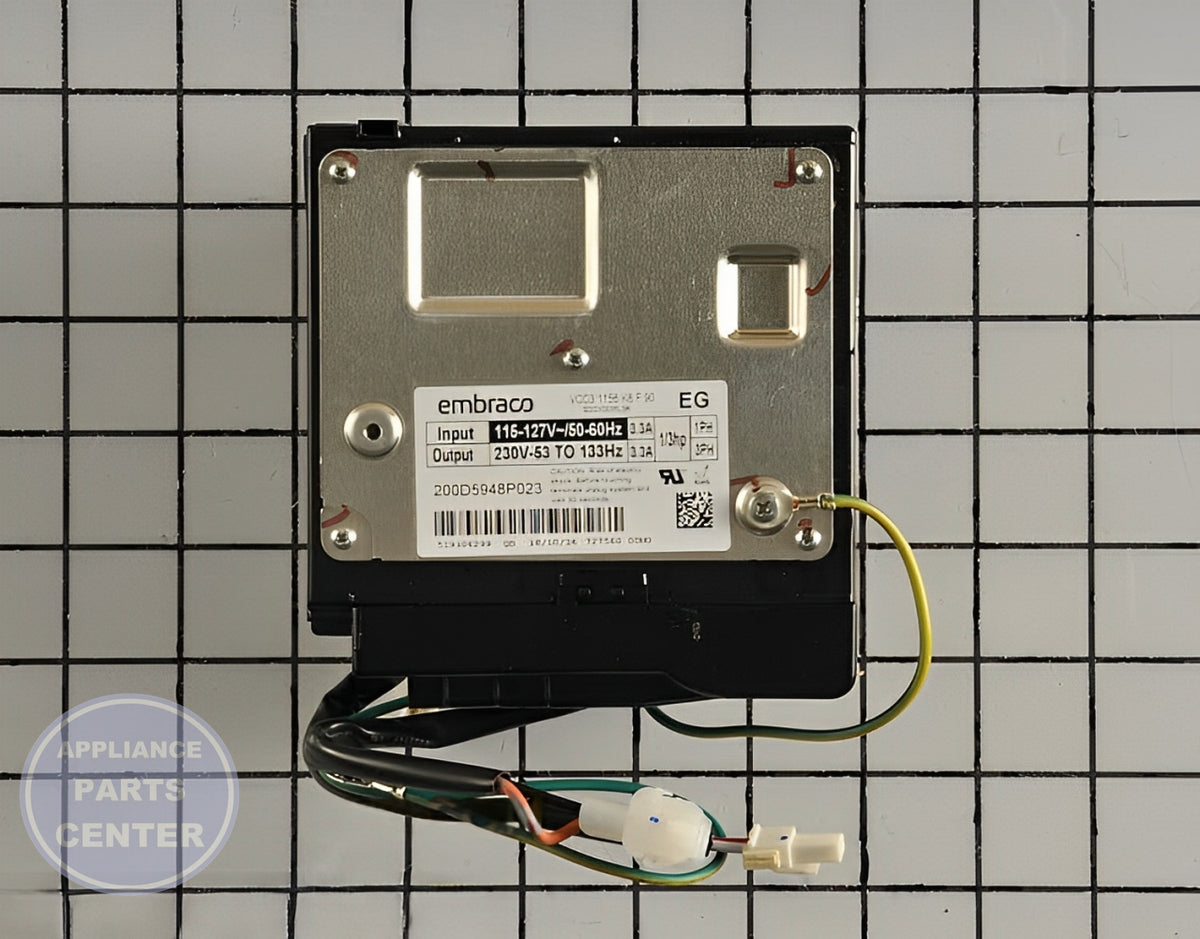 GE REFRIGERATOR INVERTER COMPRESSOR CONTROL BOARD WR87X29409 - Main view showing advanced circuitry for compatible GE models