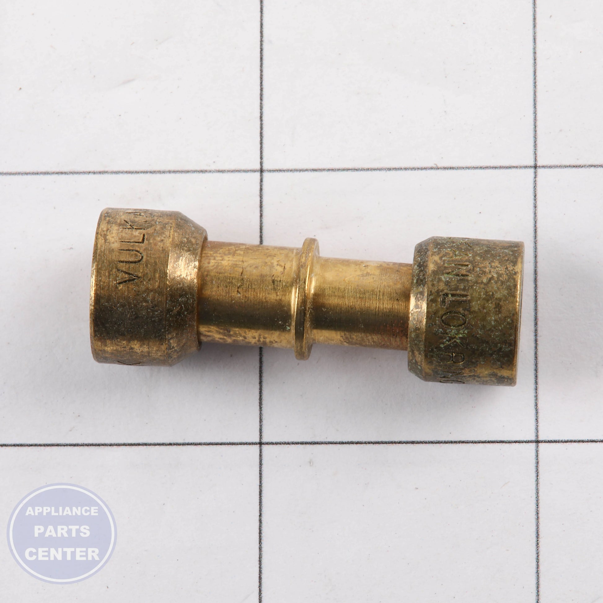 REFER .295 X 1/4 BRASS LOCK RING WR97X10081 - Side view with precise measurements