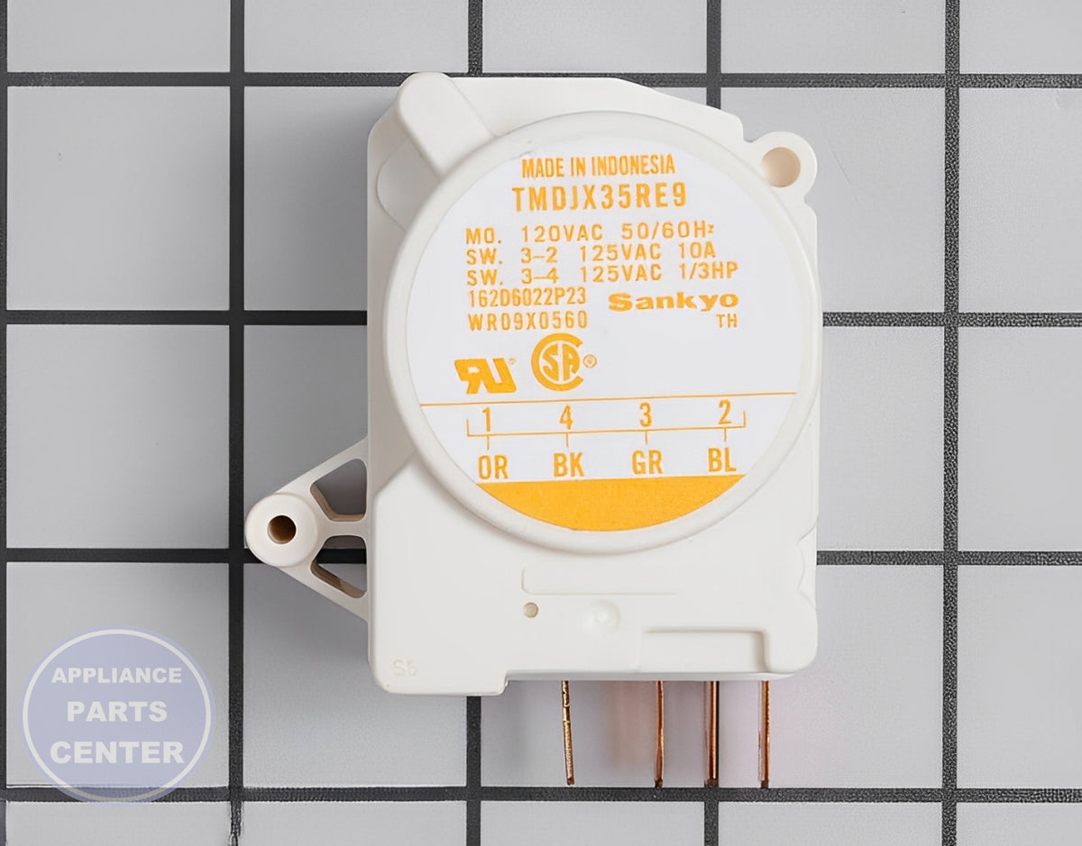 GE Defrost Timer WR9X560 - Main view showing defrost efficiency for specific models