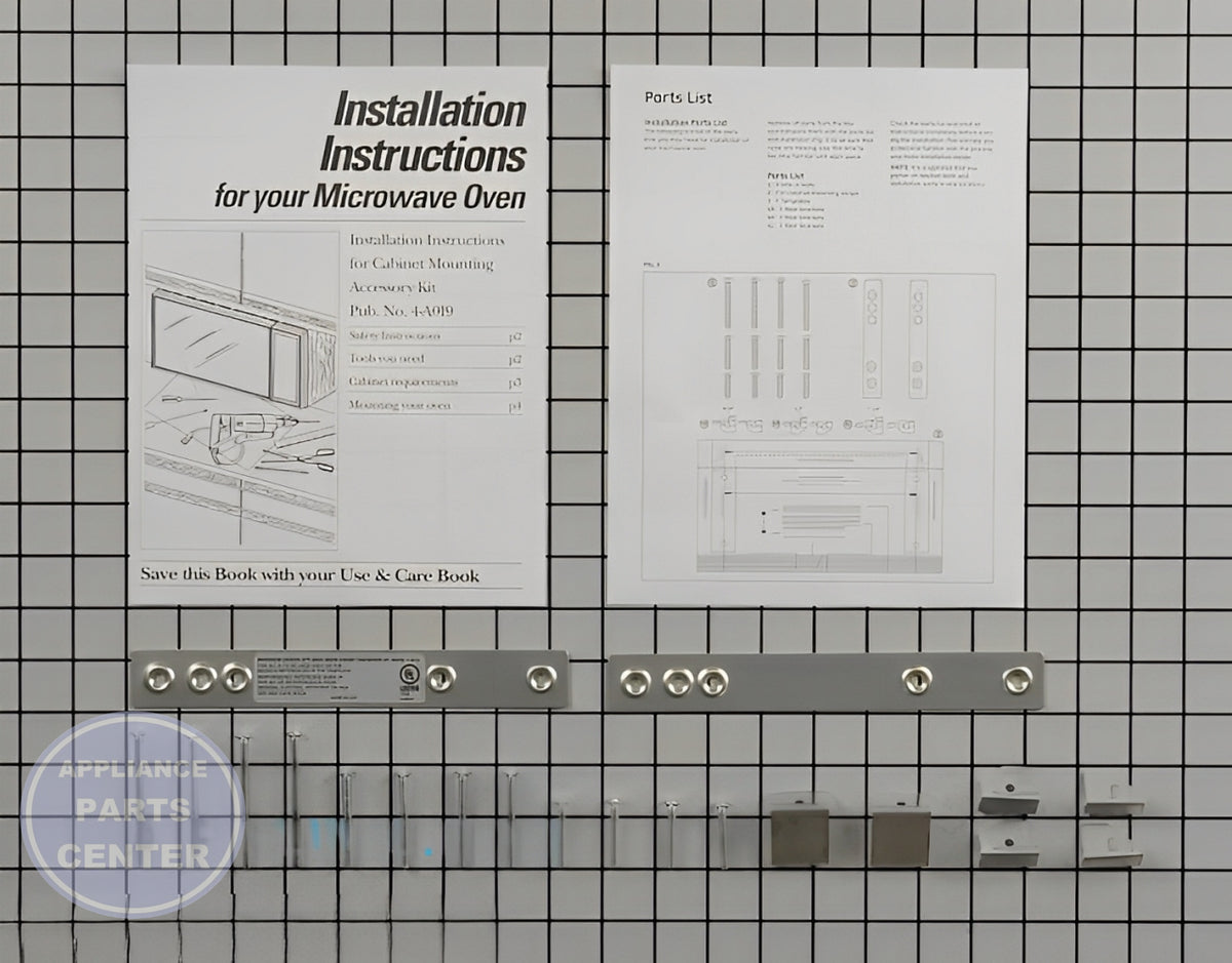 GE Microwave Installation Kit WX4-A019 - Main view showing sturdy Bracket & Flange for GE microwaves