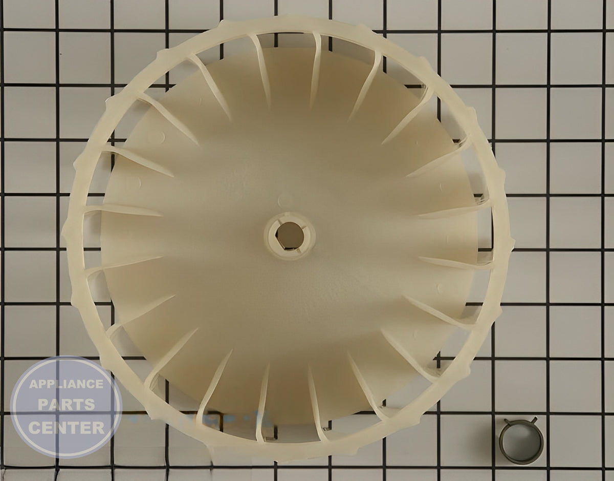 WHIRLPOOL DRYER BLOWER WHEEL Y303836 - Main view showing efficient airflow for WPL Dryer and Washer/Dryer Combo