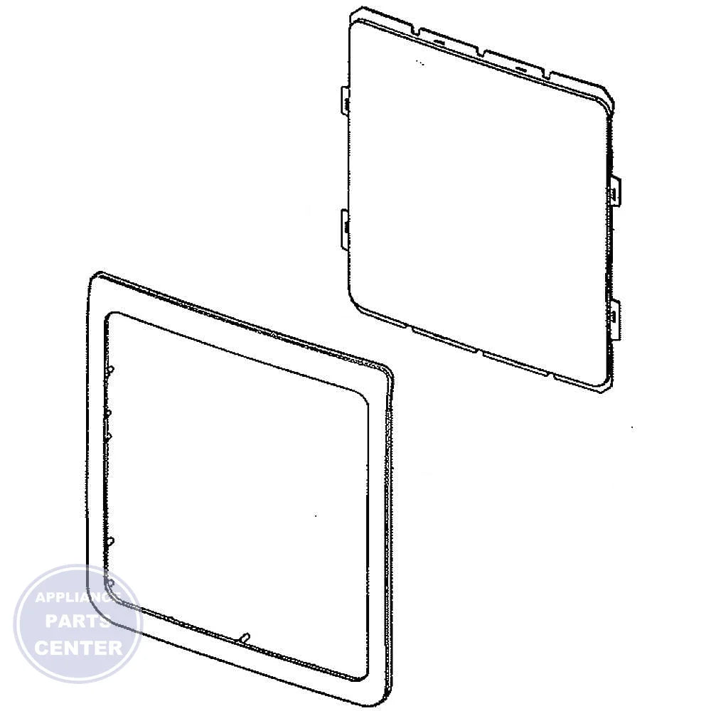 Samsung ASSY COVER DOOR;HUDSON-DRYER,DV456EWDHSU DC97-17077B - Main view showing sleek design for Samsung DV456EWDHSU