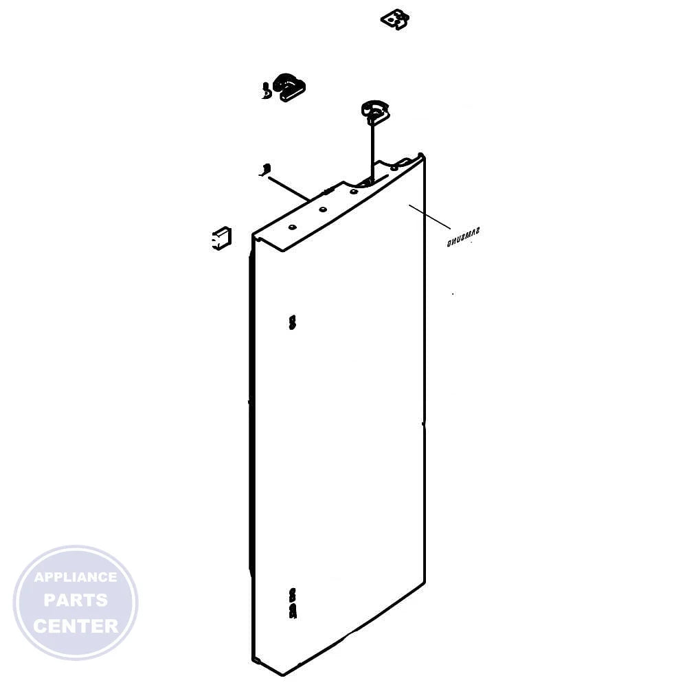 SAM ASSY DOOR FOAM-REF RIGHT;AW3-14,BLACK - Main view showing airtight seal for SAM AW3-14 series