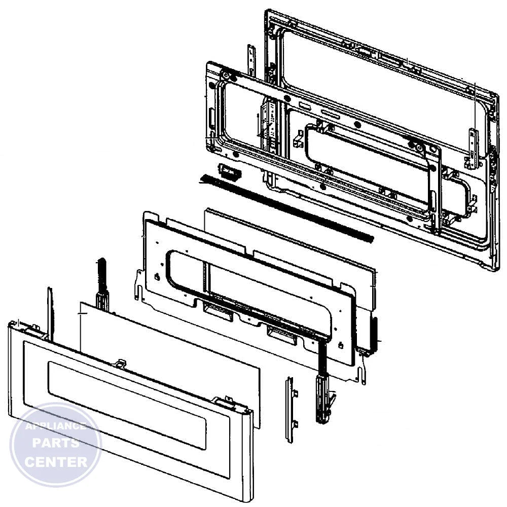 SAM ASSY DOOR-MAIN DG94-01275F - Main view showing secure closure for NE58K9850WG