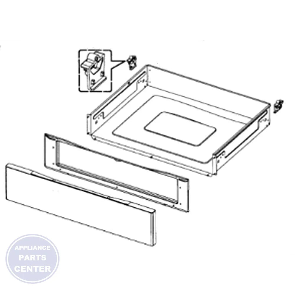 Samsung ASSY DRAWER;FER300SW,WHITE,A4 PJT - Main view showing weight capacity for FER300SW model