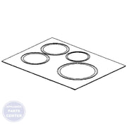 SAM ASSY FRAME COOK TOP DG94-00993B - Main view showing durable design for NE58K9560WS,NE9900H models
