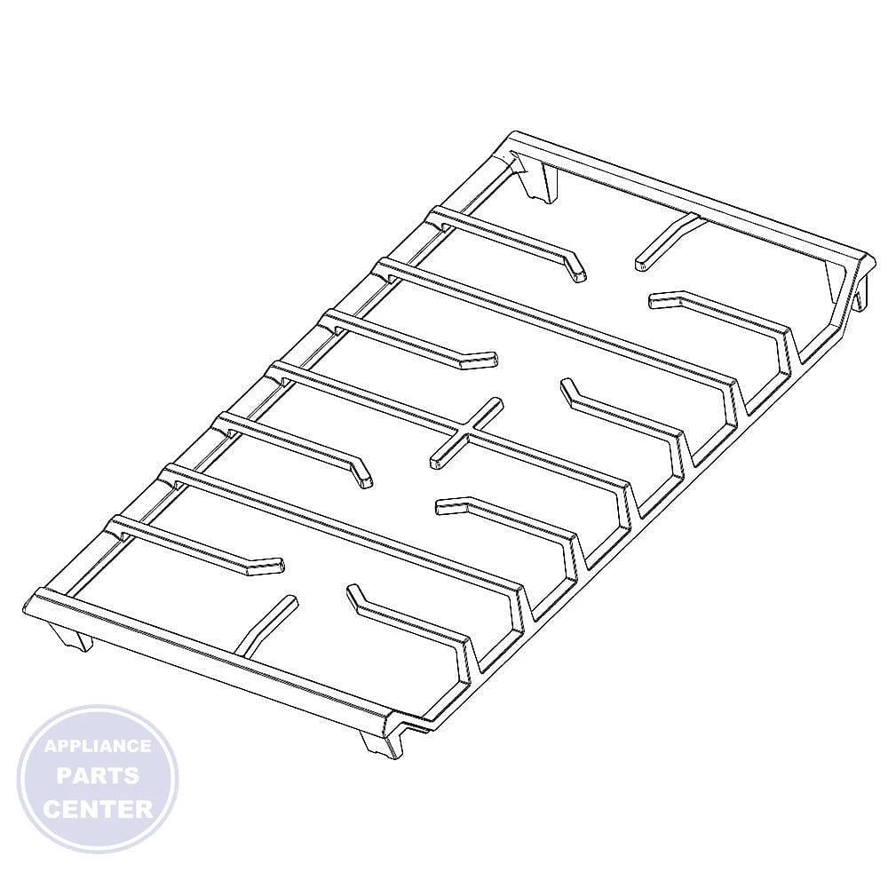 Samsung ASSY GRATE SIDE;NX60T5***,CAST IRON,BLK, - Main view showing sturdy support for NX60T5501 and NX60T8111 models