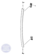 Samsung DA97-20021B - Main view showing stylish handle for Samsung refrigerator models