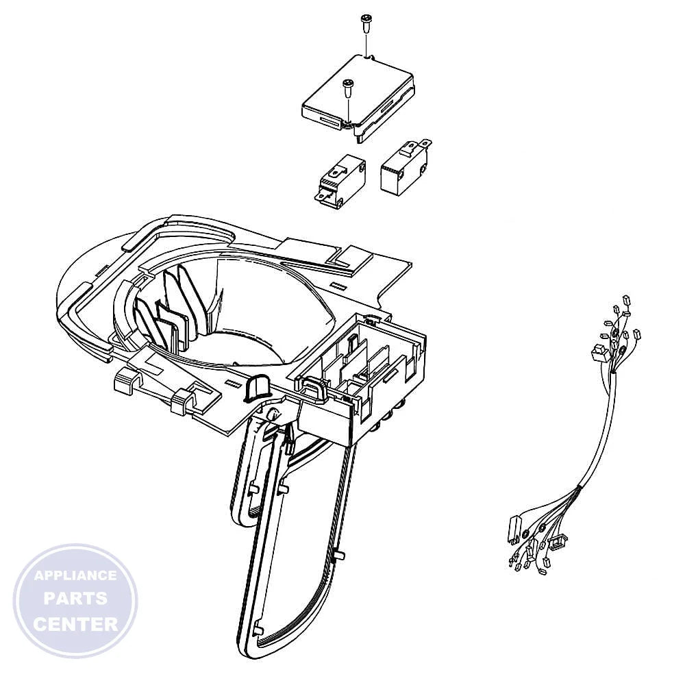 Samsung DA97-12628R - Main view showing water and ice dispenser for specific models