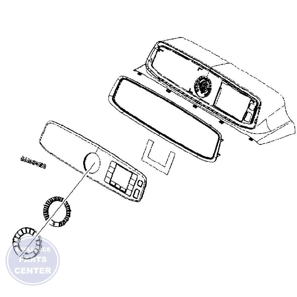 SAM ASSY S.PANEL CONTROL DC97-18283A - Main view showing sleek design for DV56H9100GG, ONIX, GA models