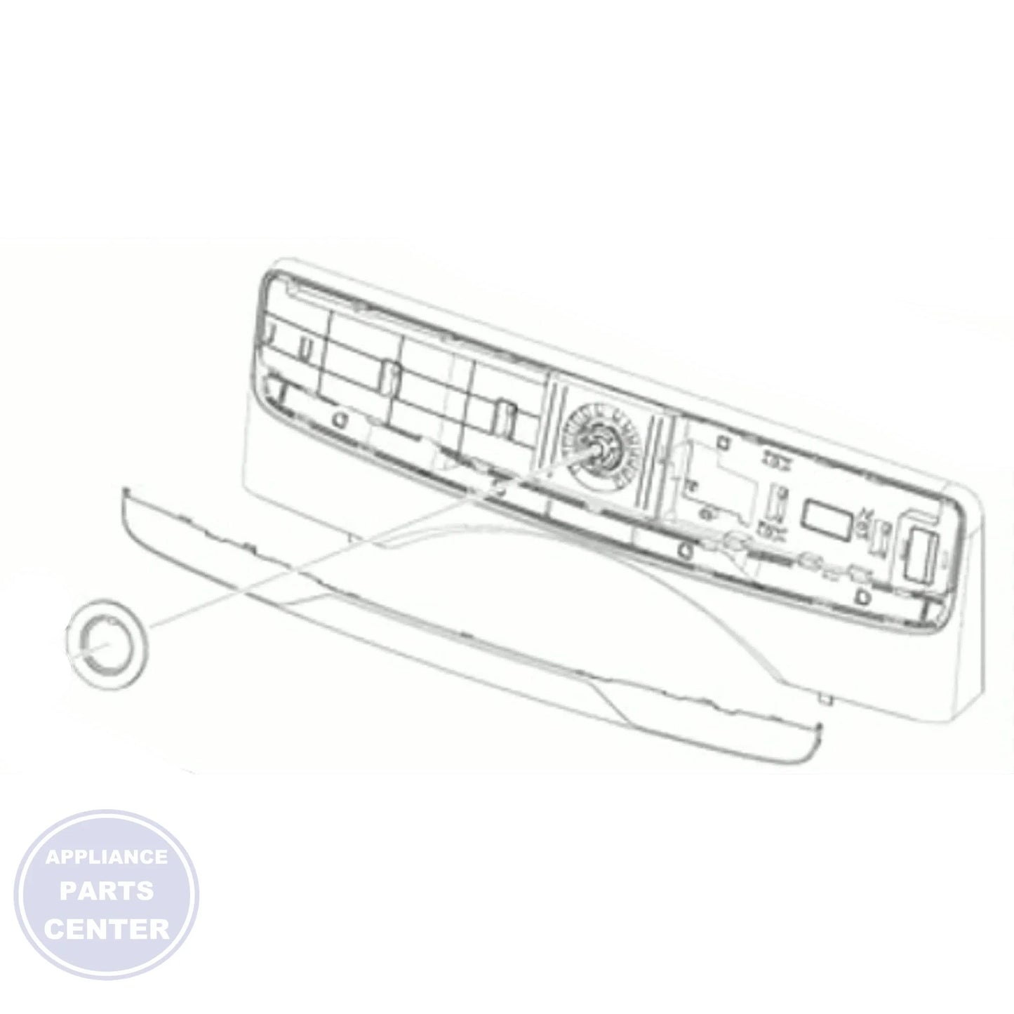 Samsung ASSY S.PANEL CONTROL;DV6000R,CHAMPAGNE - Main view showing touchpad for DV6000R series