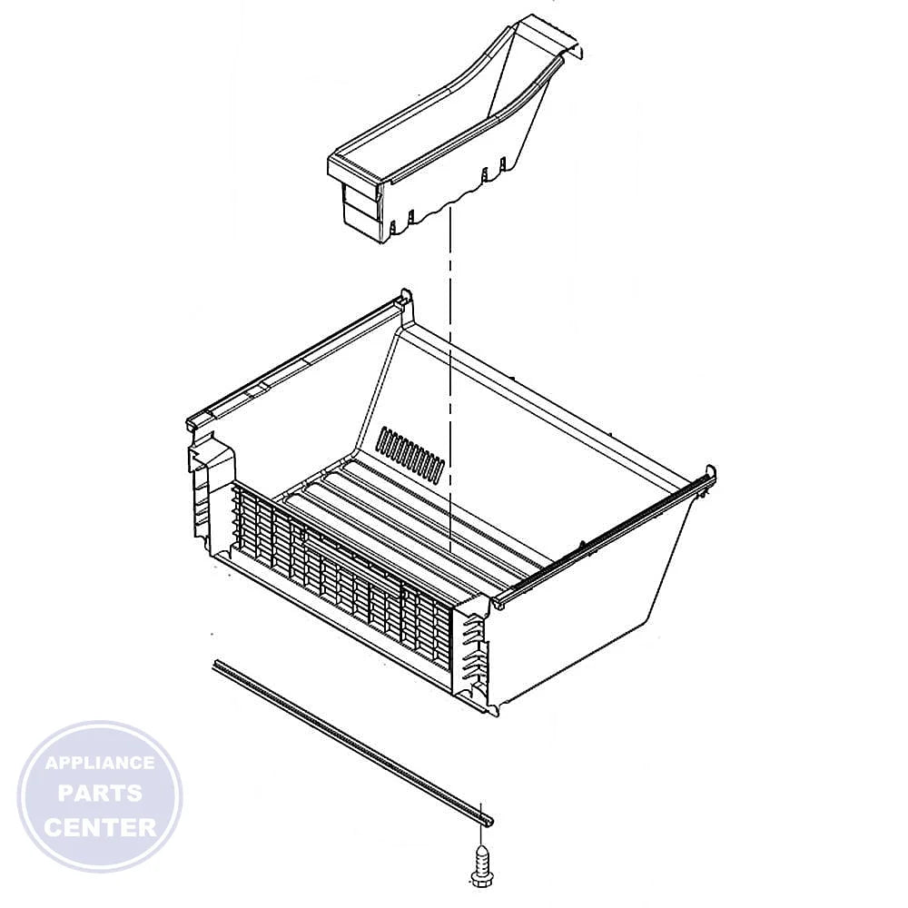 WPL BIN-FREEZR W10594047 - Main view showing spacious storage for various models