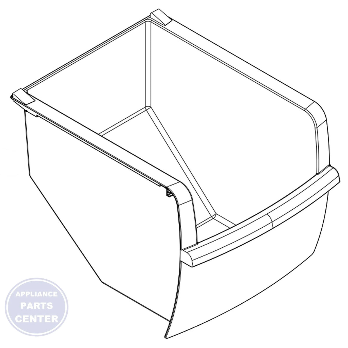 WPL BIN-FREEZR W11577967 - Main view showing spacious storage for WPL models