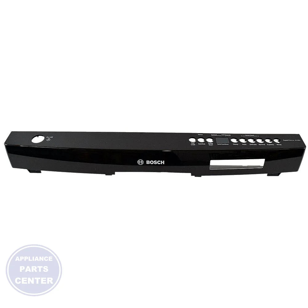 BOSCH DISHWASHER FACIA PANEL 00687021 - Main view showing sleek design for BOSCH dishwasher models