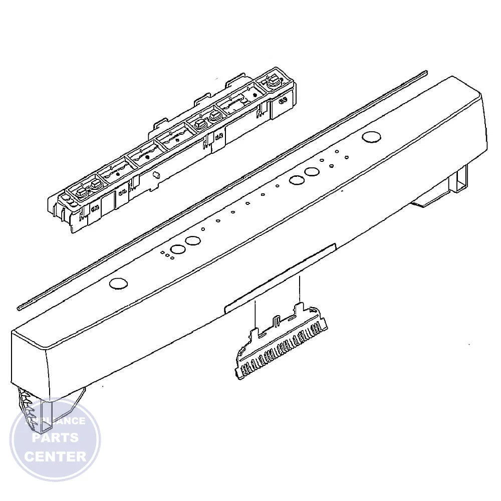 BOSCH DISHWASHER FACIA PANEL 00772846 - Main view showing sleek design for BOSCH dishwashers