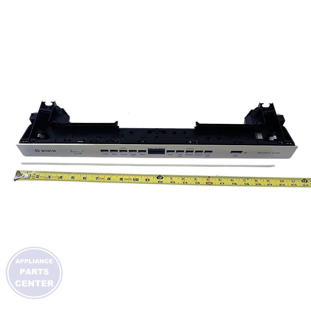 BOSCH DISHWASHER FACIA PANEL 00775797 - Side view with specific measurements