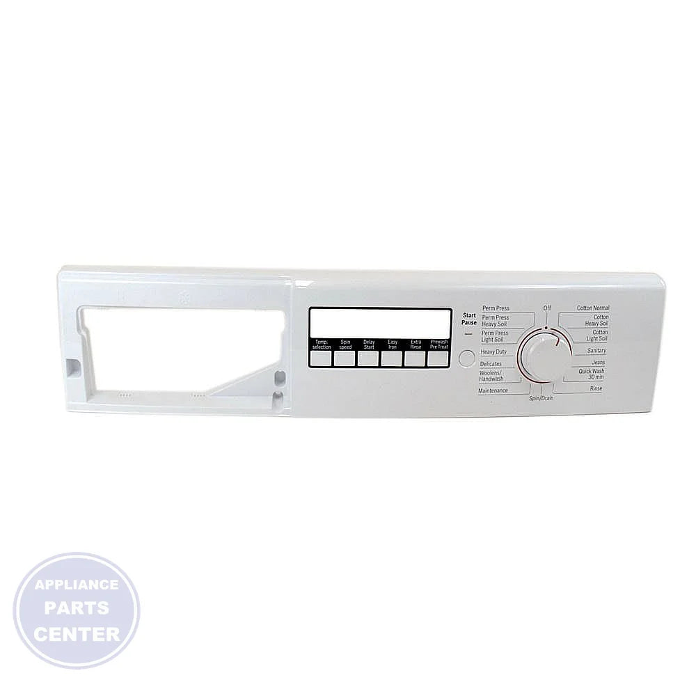BOSCH LAUNDRY FACIA PANEL 00746855 - Main view showing sleek design for BOSCH washer models