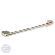 GEH BRUSHED STAINLESS DOOR HANDLE W/CAFE BAND WD09X24952 - Main view showing sleek design for various GEH models