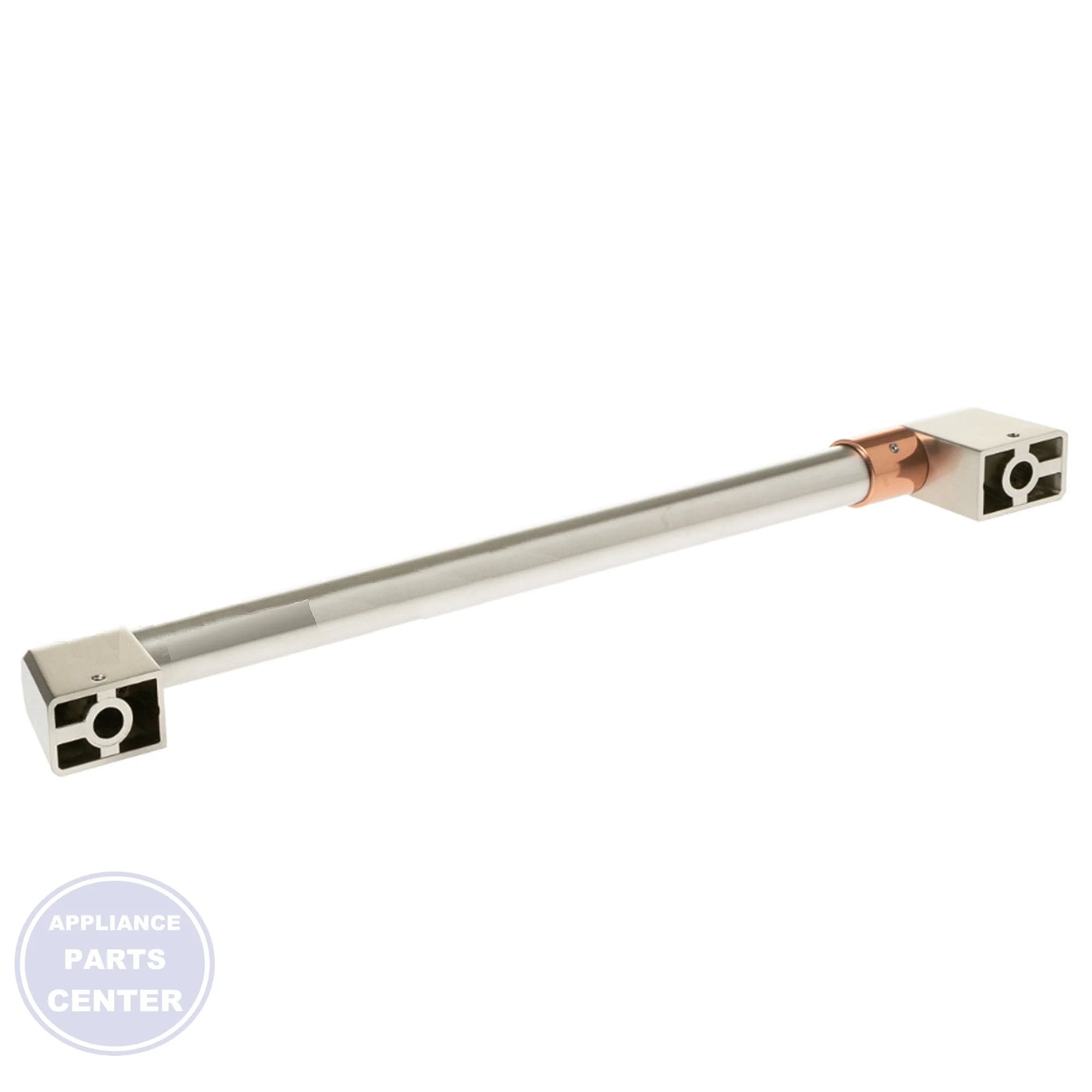 BRUSHED STAINLESS DOOR HANDLE W/CAFE BAND WD09X24952 - Detailed view of durable stainless steel material