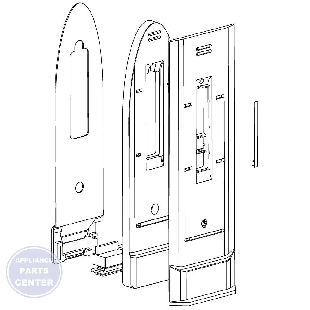 LG CASE ASSEMBLY,CONTROL REFRIGERATOR ABQ74149301 - Main view showing temperature control for specific LG models