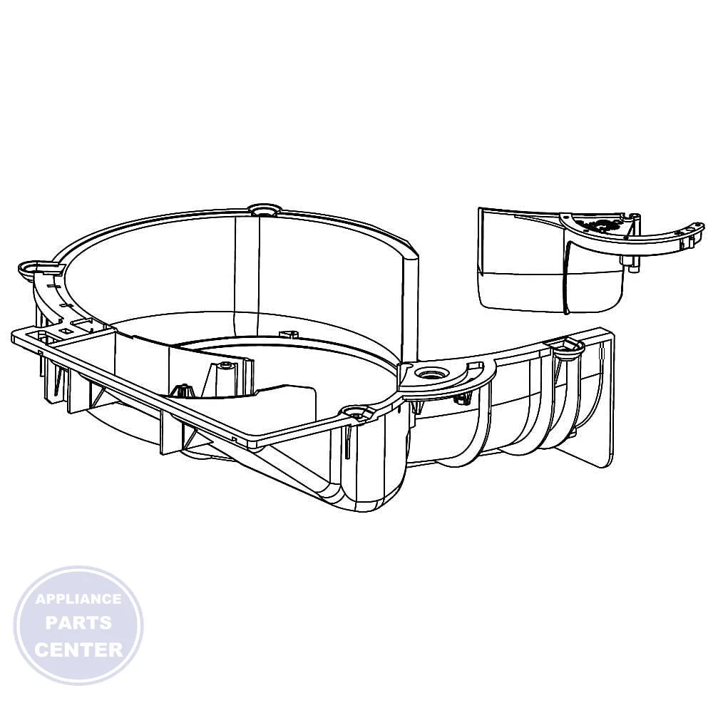 WPL CASING-ASM W11099741 - Main view showing durability for WPL Range Vent Hood models