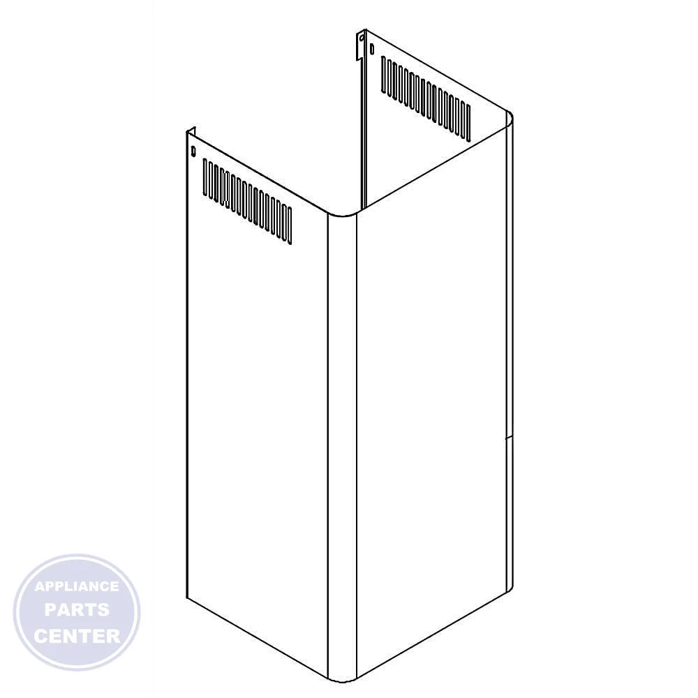 WCI CHIMNEY 5304482269 - Main view showing efficient duct and venting for WCI models