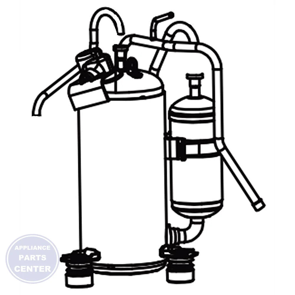 WCI COMPRESSOR 5304516359 - Main view showing refrigerant flow for specific models