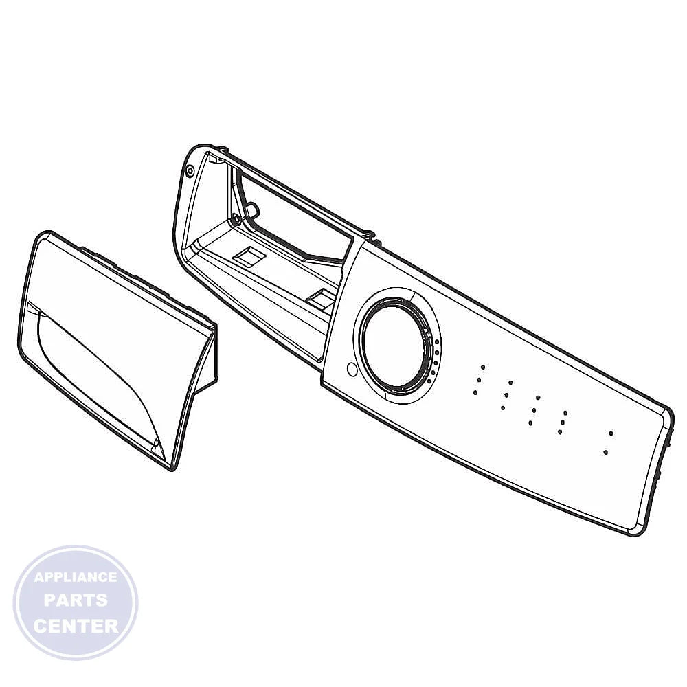 [Brand] CONSOLE/HANDLE ASSY 5304510125 - Main view showing ergonomic handle design for WCI Washing Machines