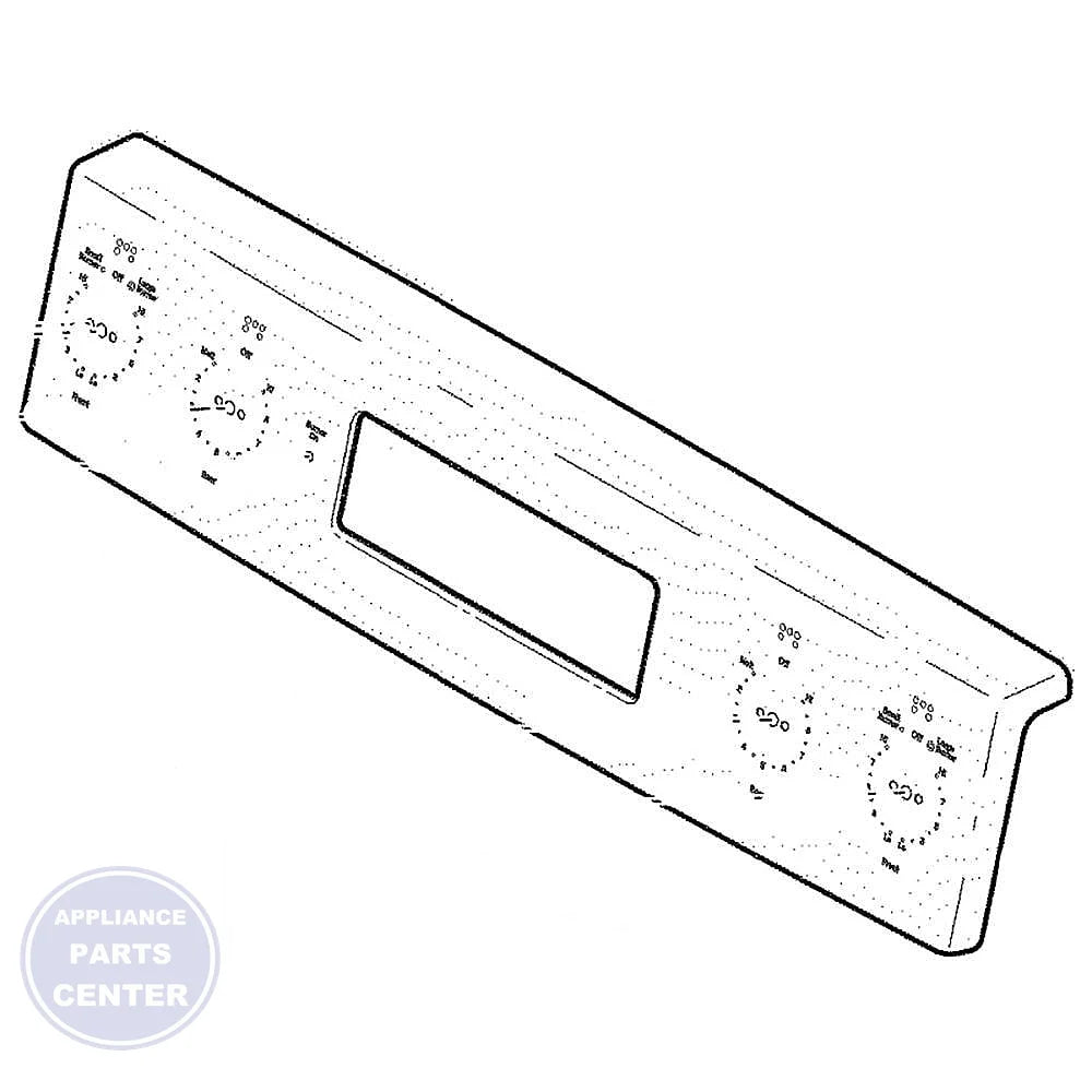 GEH CONTROL PANEL TRIM AND BRACKETS ASM SS WB07X31262 - Main view showing stainless steel construction for GEH Range/Stove/Oven models