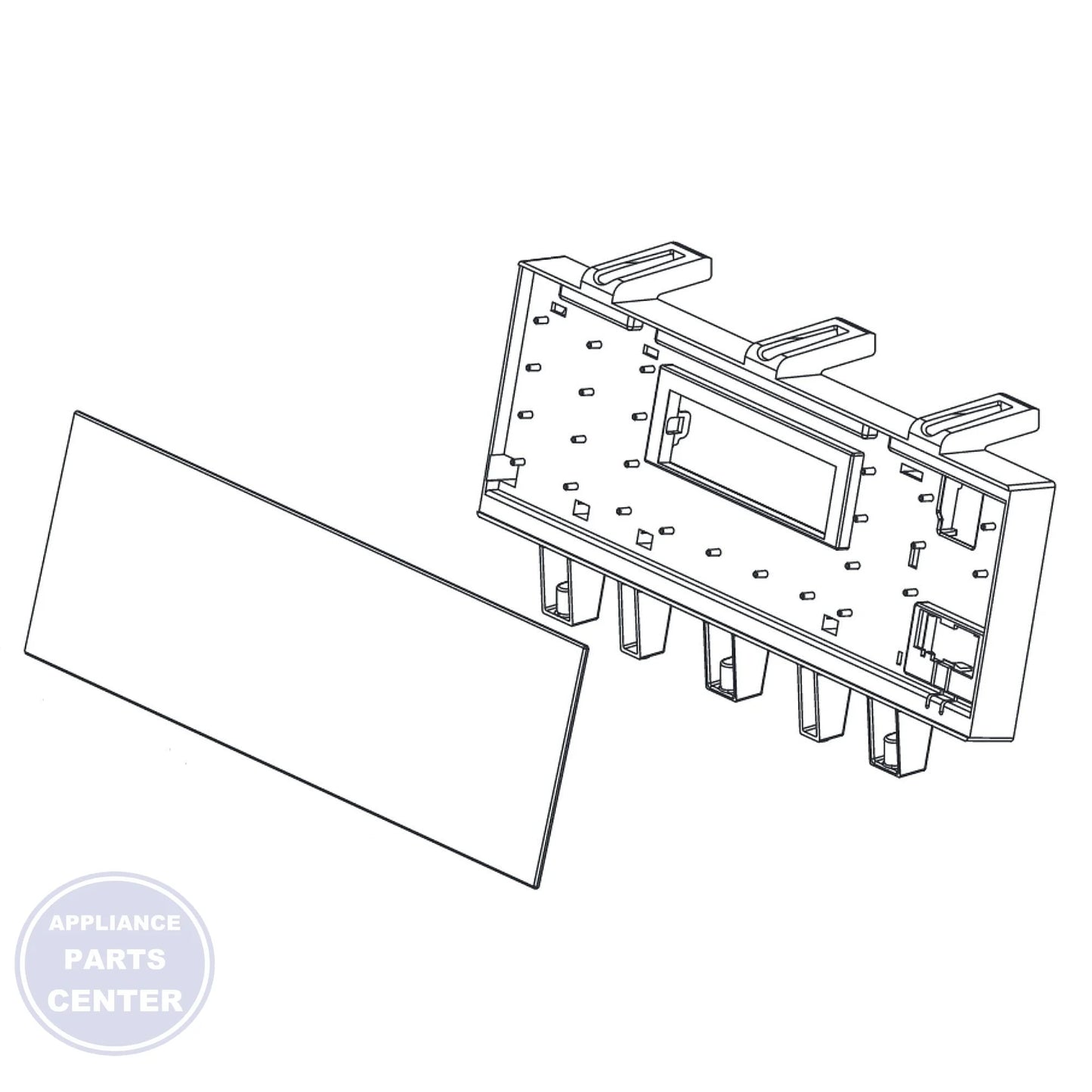 L-G CONTROLLER,PARTS ASSEMBLY,SVC AGM30025901 - Main view showing touchpad for L-G Range/Stove/Oven models