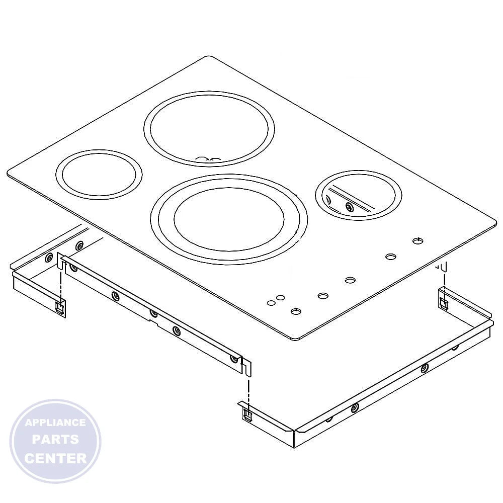 WPL COOKTOP W10365134 - Main view showing durable construction for W10318981, W10485978, W10566723 models