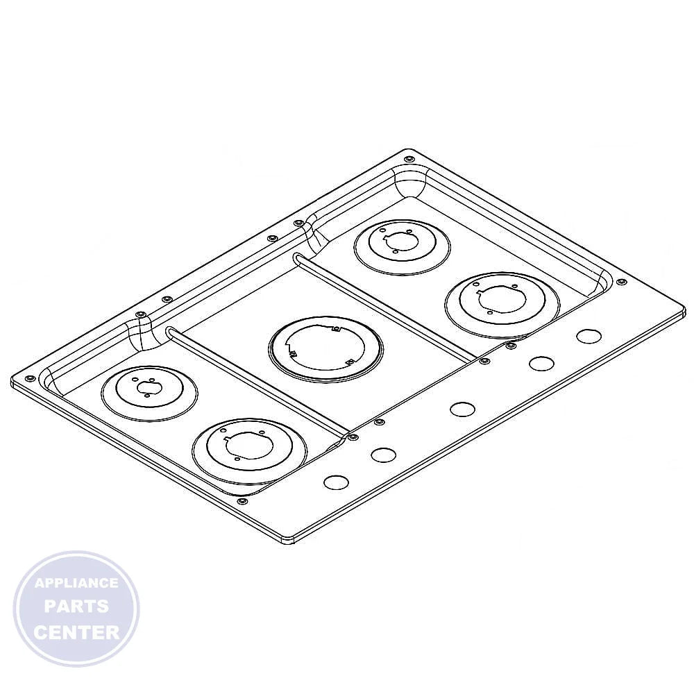 WPL COOKTOP W10722084 - Main view showing superior heat distribution for specific models