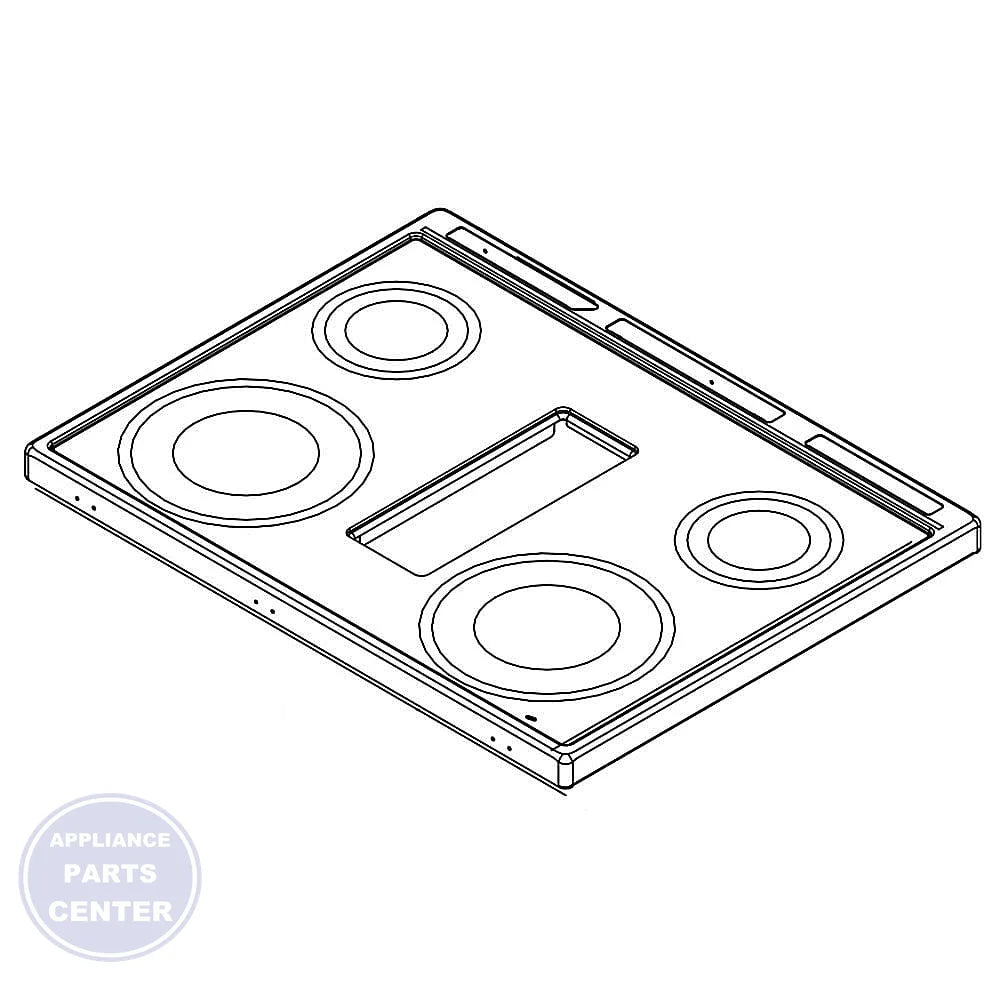WPL COOKTOP W10813359 - Main view showing even heat distribution for W10669572