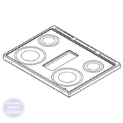 WPL COOKTOP W10813359 - Main view showing even heat distribution for W10669572