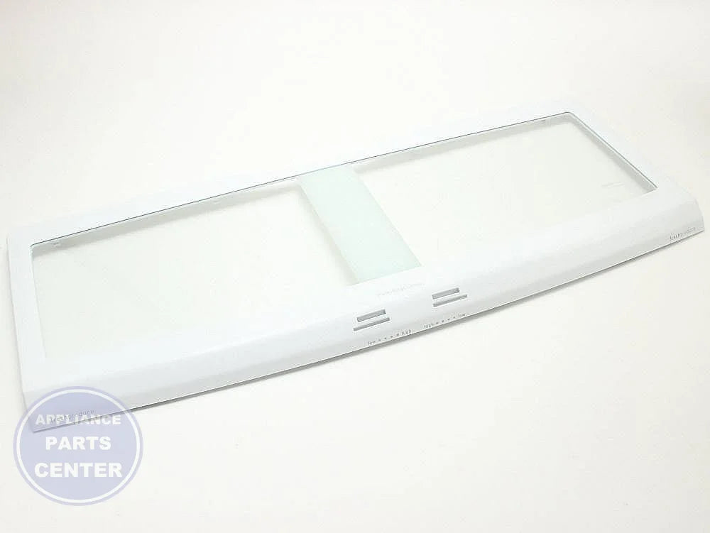 GEH COVER TOP VEG PAN WR32X10605 - Main view showing sliding feature for GEH models