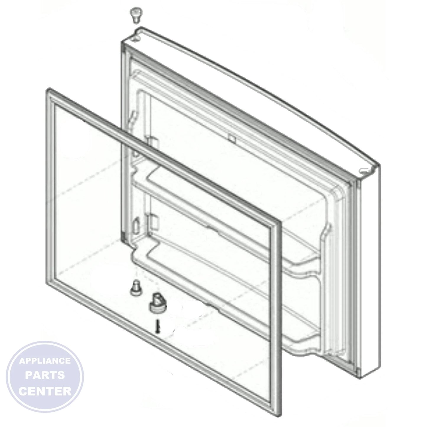 WCI DOOR FRZ 5304528922 - Main view showing secure closure for WCI models