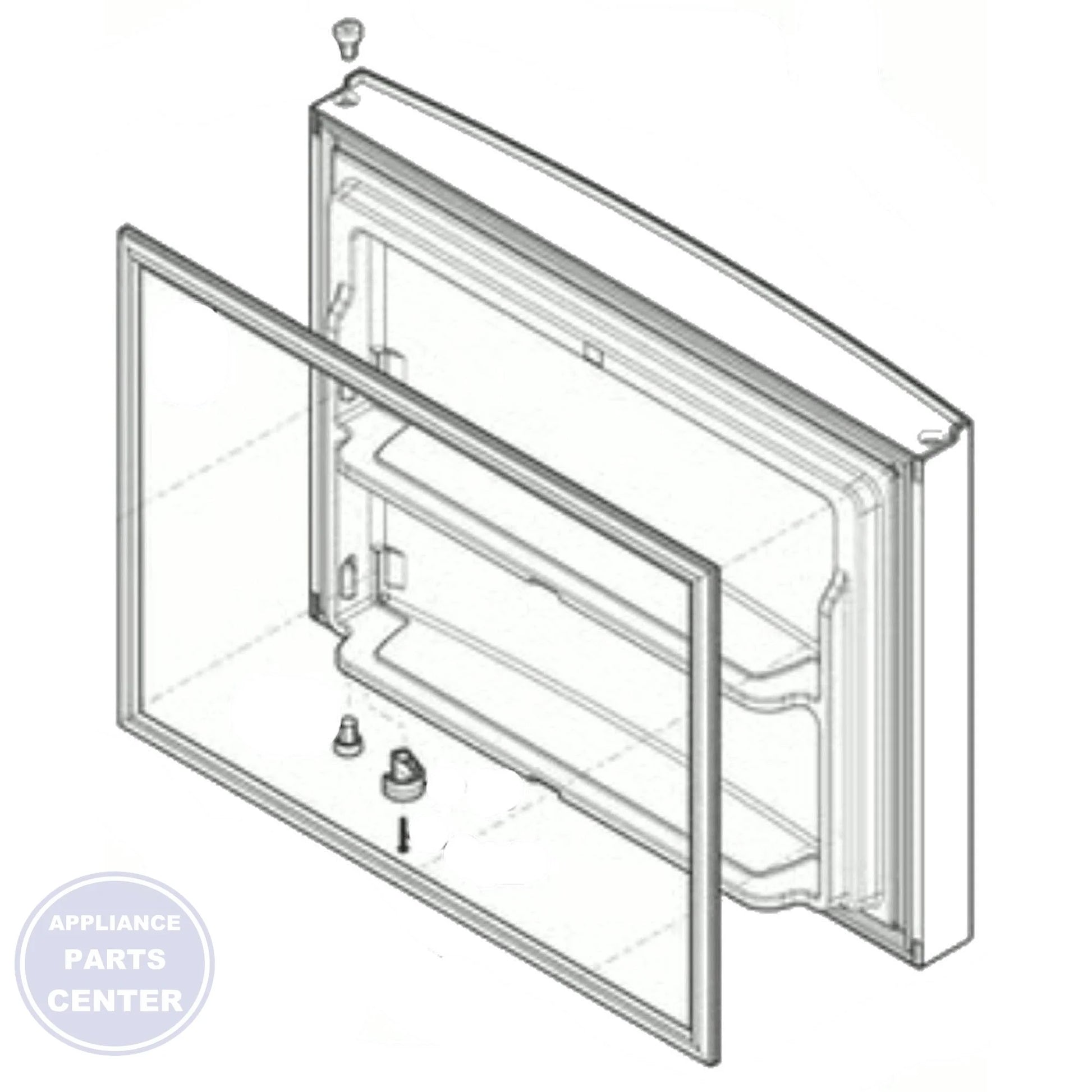 WCI DOOR FRZ 5304528922 - Main view showing secure closure for WCI models